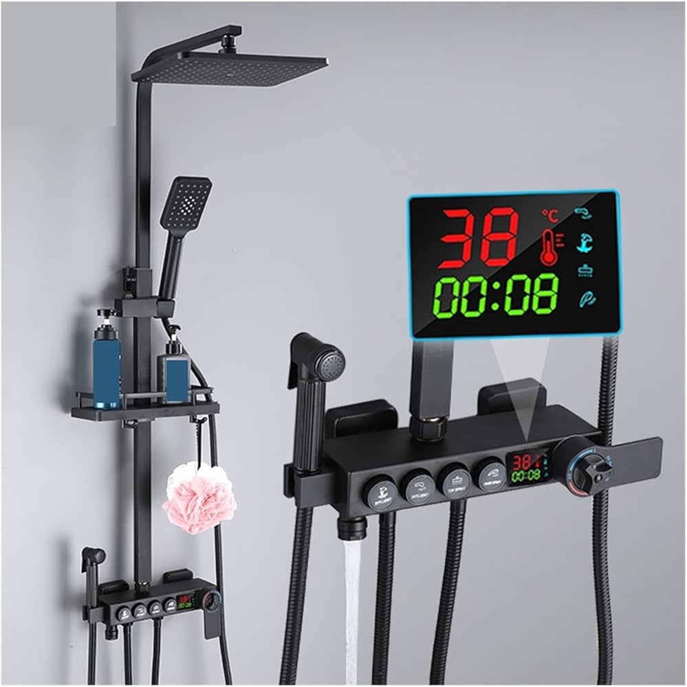 Душевой комплект с дисплеем и термостатом с доставкой из Китая