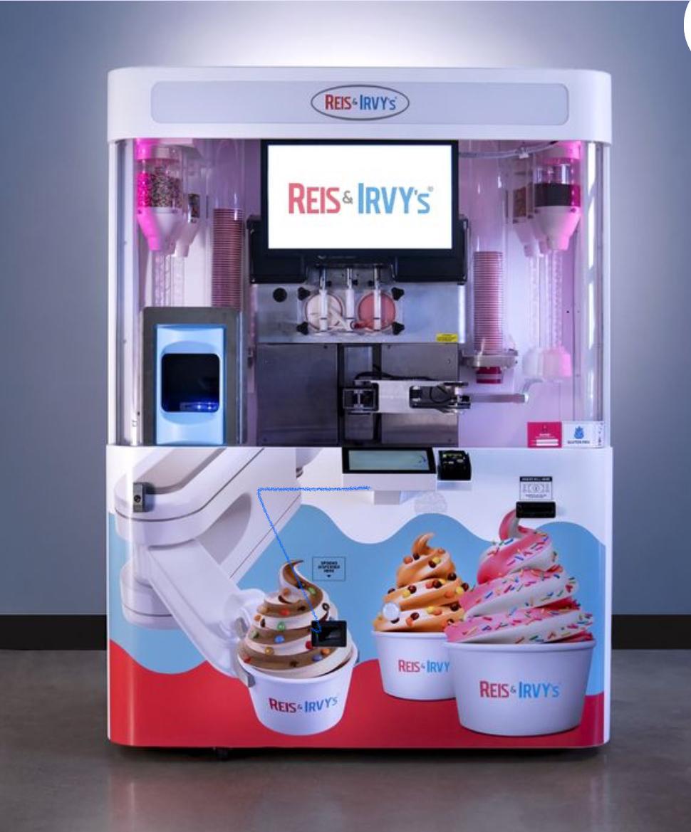 Доставка из Китая автоматизированный аппарат с мороженным.