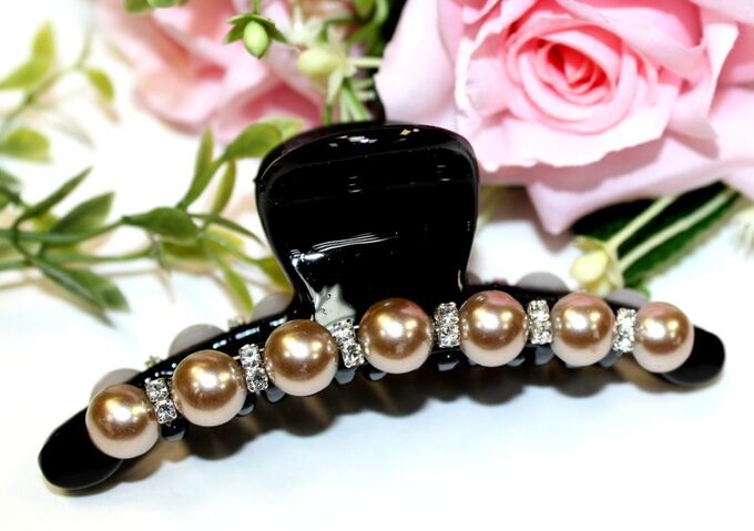 Заколка-краб для волос с жемчугом из Китая с доставкой в Россию
