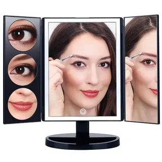 Зеркало для макияжа настольное светодиодными лампочками из Китая с доставкой в Россию