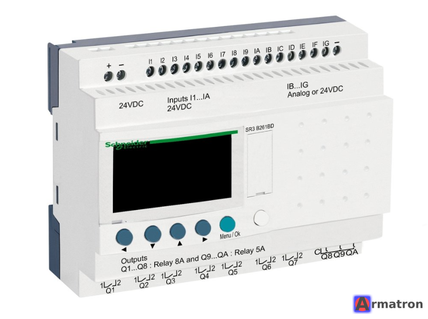 Реле модульное 26 входов/выходов, 24в Zelio Logic SR3B261BD Schneider Electric доставка из Китая.