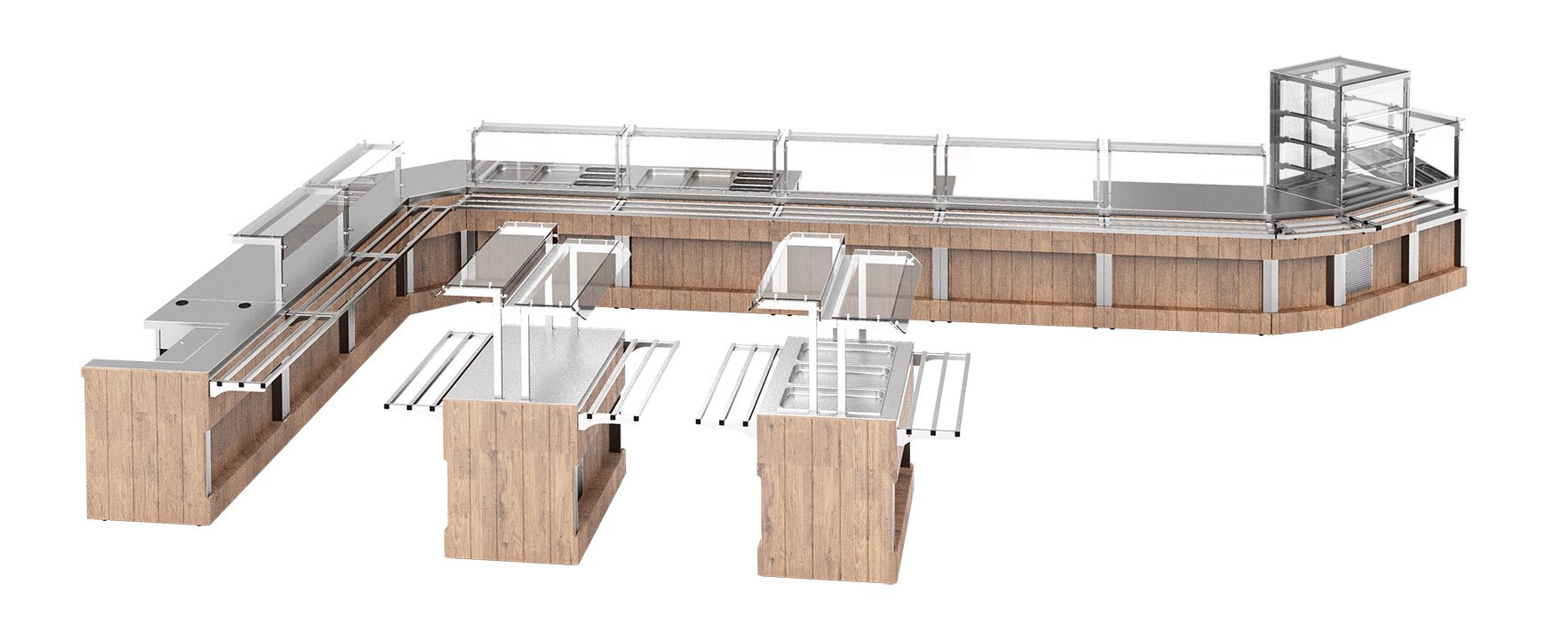 Оборудование для линии раздачи столовой в  гостинице или отеле с доставкой из Китая