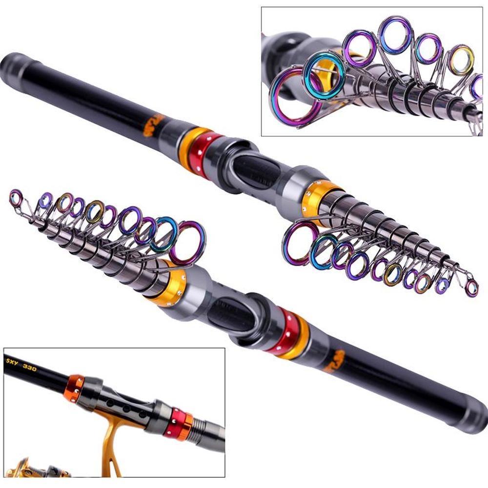 Удочка из углеродного волокна, портативная телескопическая с доставкой из Китая