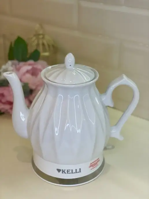 Керамический вращающийся  чайник электрический из Китая с доставкой в Россию