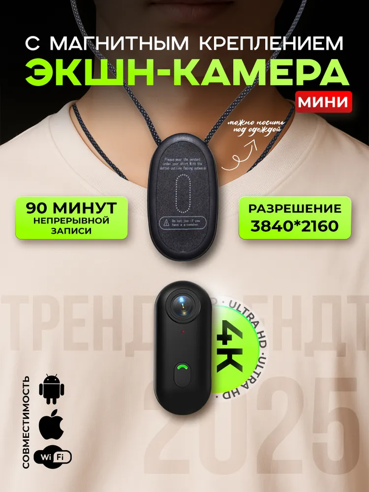 Доставка экшн-камера мини с магнитным креплением из Китая в Россию