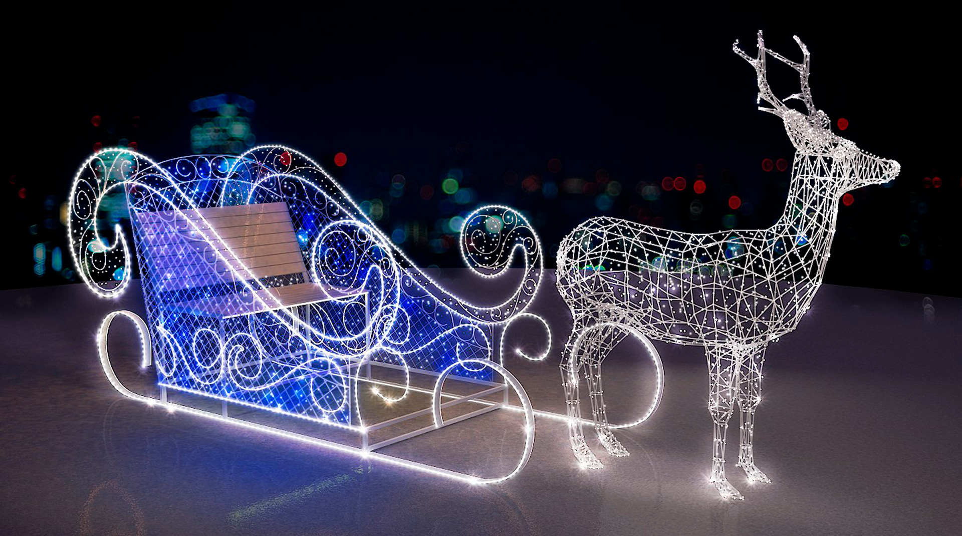 Светодиодные уличные фигуры  с доставкой из Китая в Россию