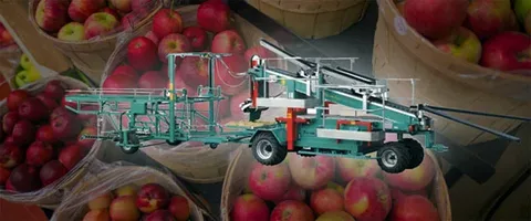 Комбайн для сбора яблок доставка из Китая с ПЭК Гуанчжоу.